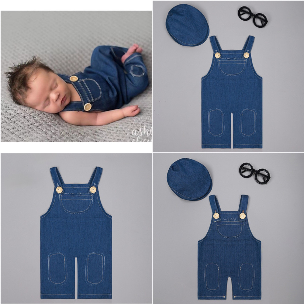 Baby Clothing Next - ❤️ pasgeboren fotografie kleding denim overalls