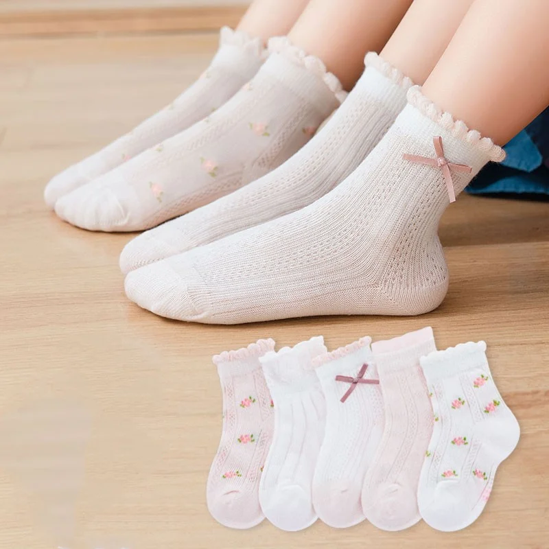 Baby Clothing Patterns Free - Kindersokken 5 paar/partij Lente Zomer Katoenen
