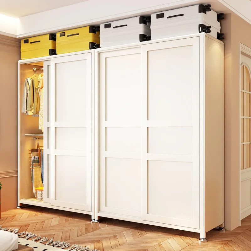 Baby Clothing Wardrobe - voor stalen kledingkast Huishoudelijke slaapkamer Schuifdeur