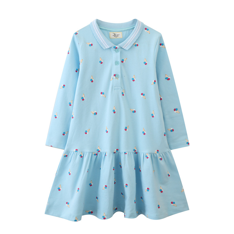 Baby Clothing Patterns Free - Meter springen 2-7T meisjesjurken met lange