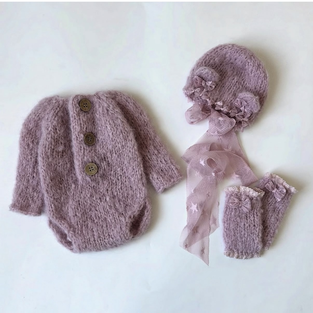 Gebreide romper, muts en hands - Baby Clothing Brand recensie en prijs